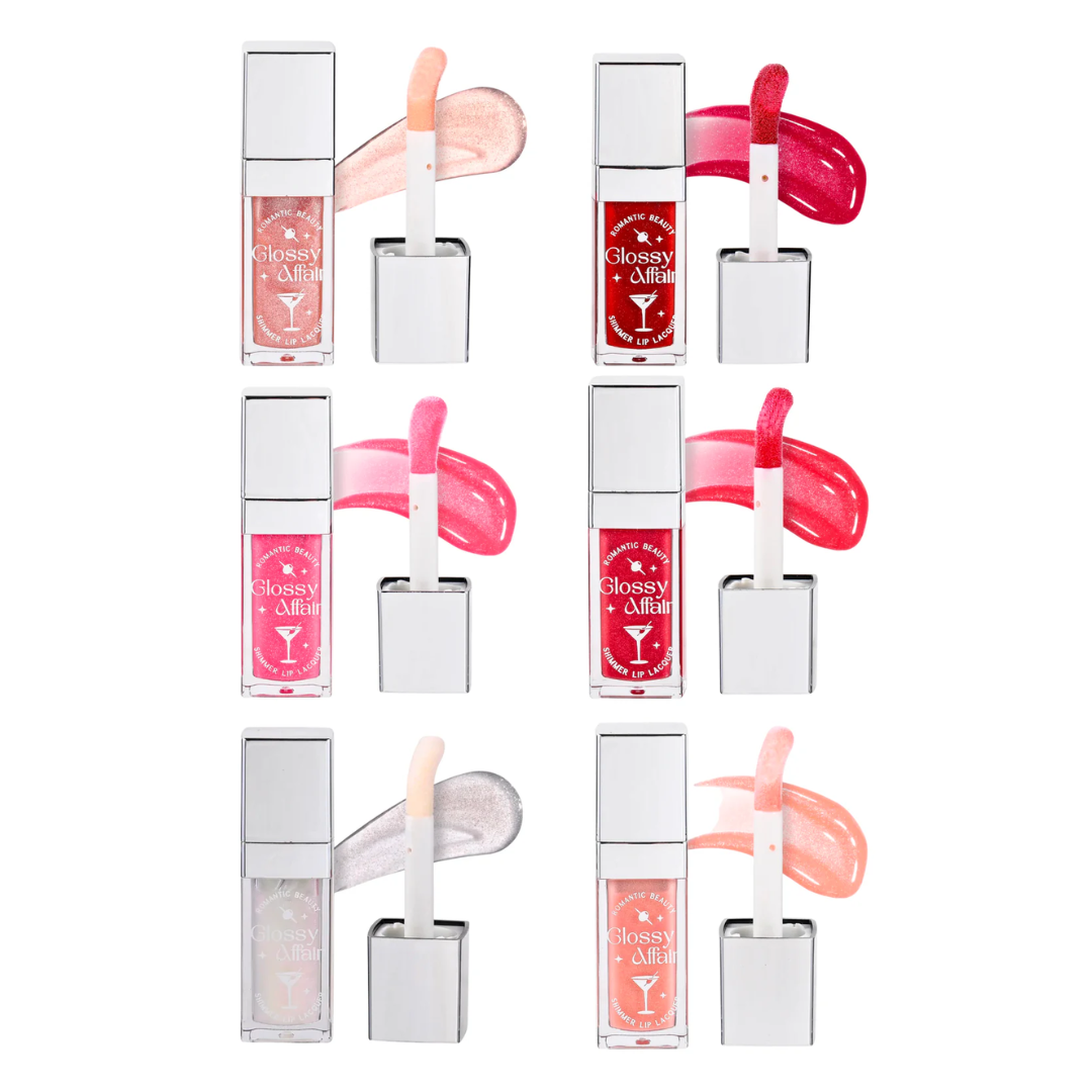 Romantic Beauty | Glossy Affair Shimmer Lip Lacquer 24 pcs