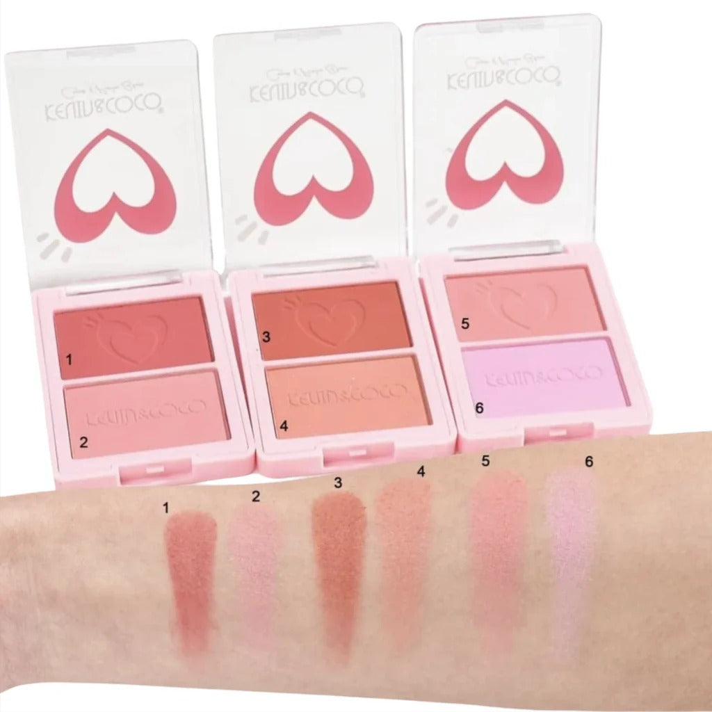 Kevin & Coco | Duo Heart Blush 24 pcs