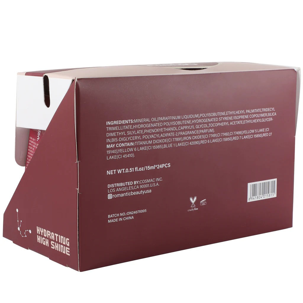 Romantic Beauty | Glassy Glow Lip Butter Balm 24 pcs