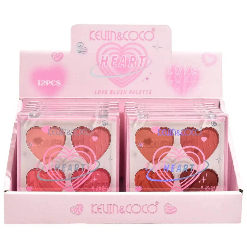 Kevin & Coco | Heart Love Blush Palette 12 pcs