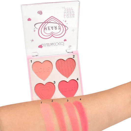 Kevin & Coco | Heart Love Blush Palette 12 pcs