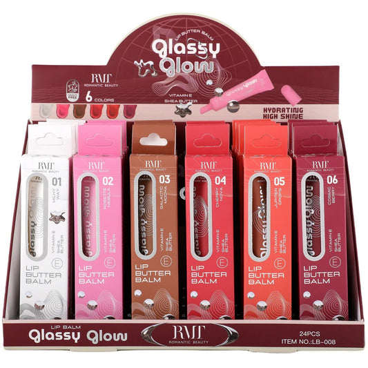 Romantic Beauty | Glassy Glow Lip Butter Balm 24 pcs