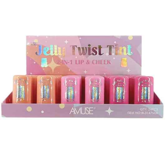 Amuse | Jelly Twist Tint 2-in-1 Lip & Cheek 24 pcs